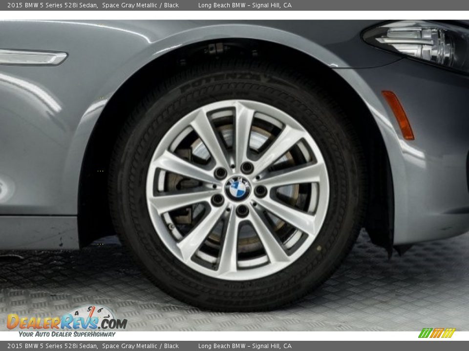2015 BMW 5 Series 528i Sedan Space Gray Metallic / Black Photo #8