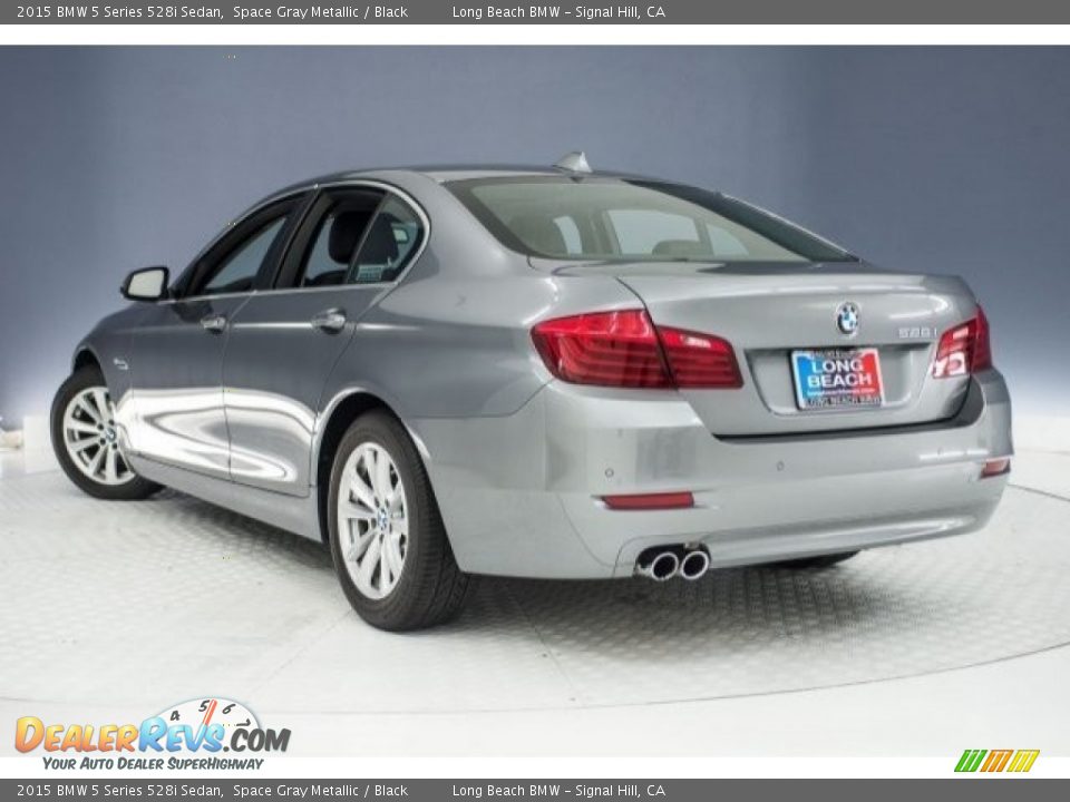 2015 BMW 5 Series 528i Sedan Space Gray Metallic / Black Photo #10