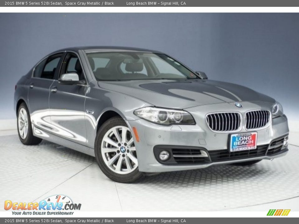 2015 BMW 5 Series 528i Sedan Space Gray Metallic / Black Photo #12