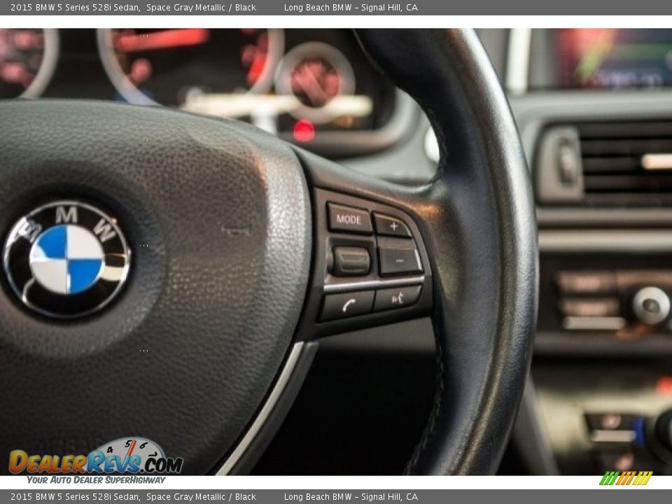 2015 BMW 5 Series 528i Sedan Space Gray Metallic / Black Photo #14