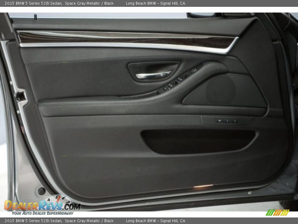 2015 BMW 5 Series 528i Sedan Space Gray Metallic / Black Photo #17