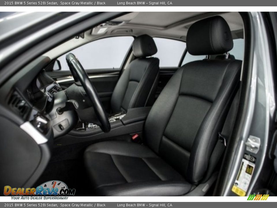 2015 BMW 5 Series 528i Sedan Space Gray Metallic / Black Photo #25