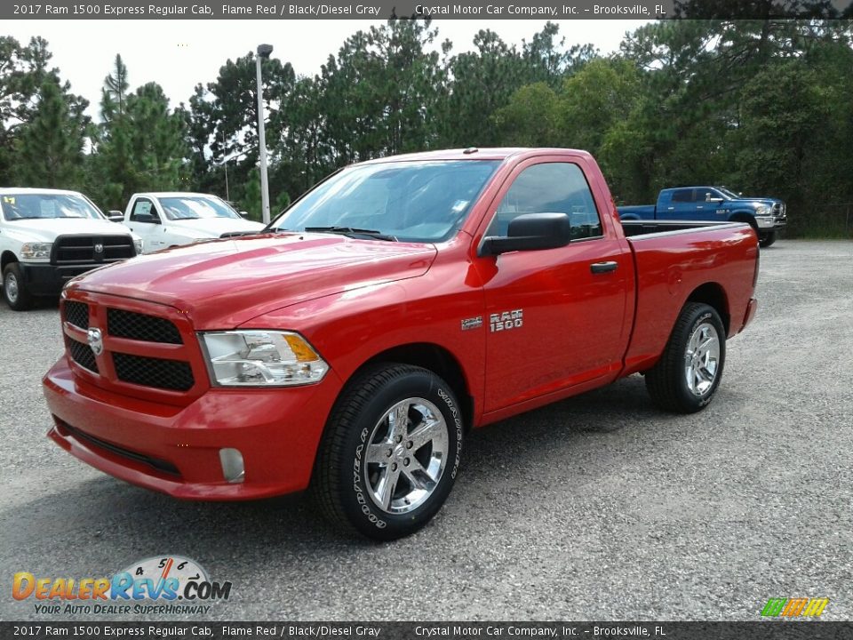 2017 Ram 1500 Express Regular Cab Flame Red / Black/Diesel Gray Photo #1