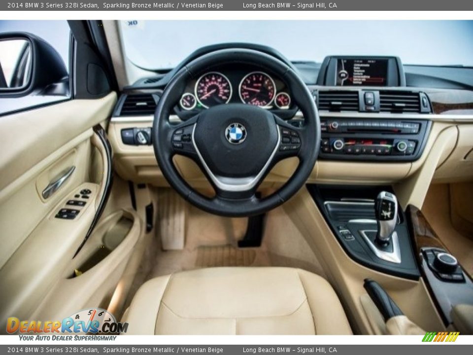 2014 BMW 3 Series 328i Sedan Sparkling Bronze Metallic / Venetian Beige Photo #4