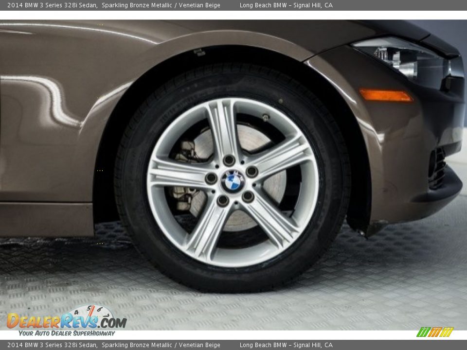 2014 BMW 3 Series 328i Sedan Sparkling Bronze Metallic / Venetian Beige Photo #8