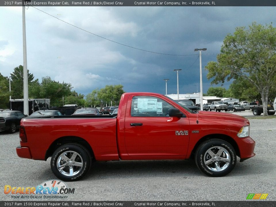 2017 Ram 1500 Express Regular Cab Flame Red / Black/Diesel Gray Photo #6