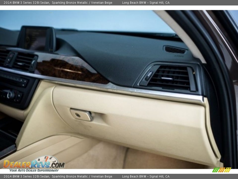 2014 BMW 3 Series 328i Sedan Sparkling Bronze Metallic / Venetian Beige Photo #20