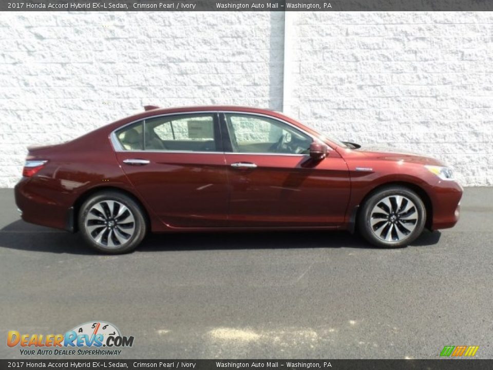 2017 Honda Accord Hybrid EX-L Sedan Crimson Pearl / Ivory Photo #2