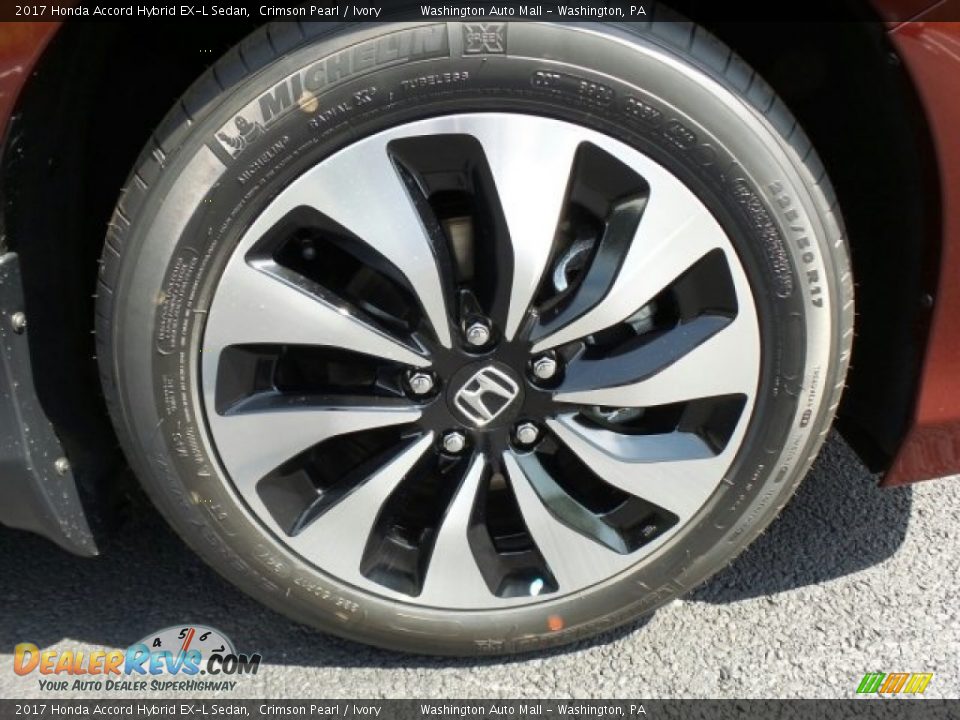 2017 Honda Accord Hybrid EX-L Sedan Crimson Pearl / Ivory Photo #3
