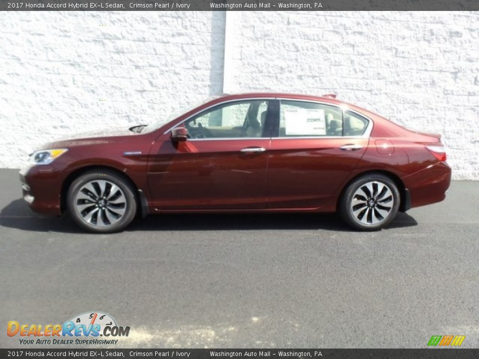 2017 Honda Accord Hybrid EX-L Sedan Crimson Pearl / Ivory Photo #6