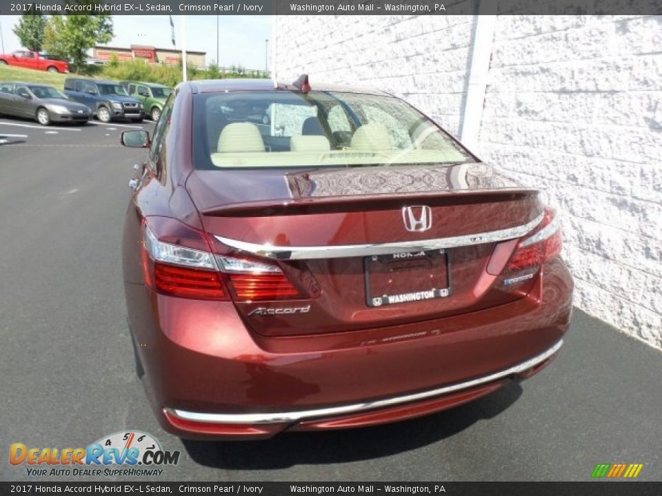2017 Honda Accord Hybrid EX-L Sedan Crimson Pearl / Ivory Photo #7