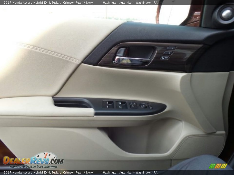 2017 Honda Accord Hybrid EX-L Sedan Crimson Pearl / Ivory Photo #13