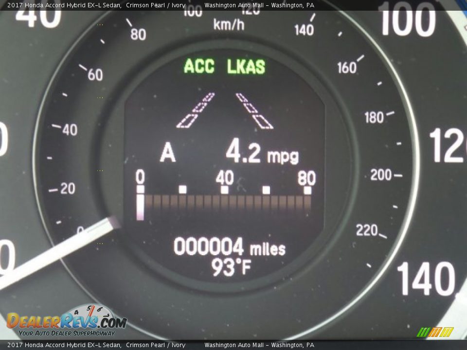 2017 Honda Accord Hybrid EX-L Sedan Crimson Pearl / Ivory Photo #22