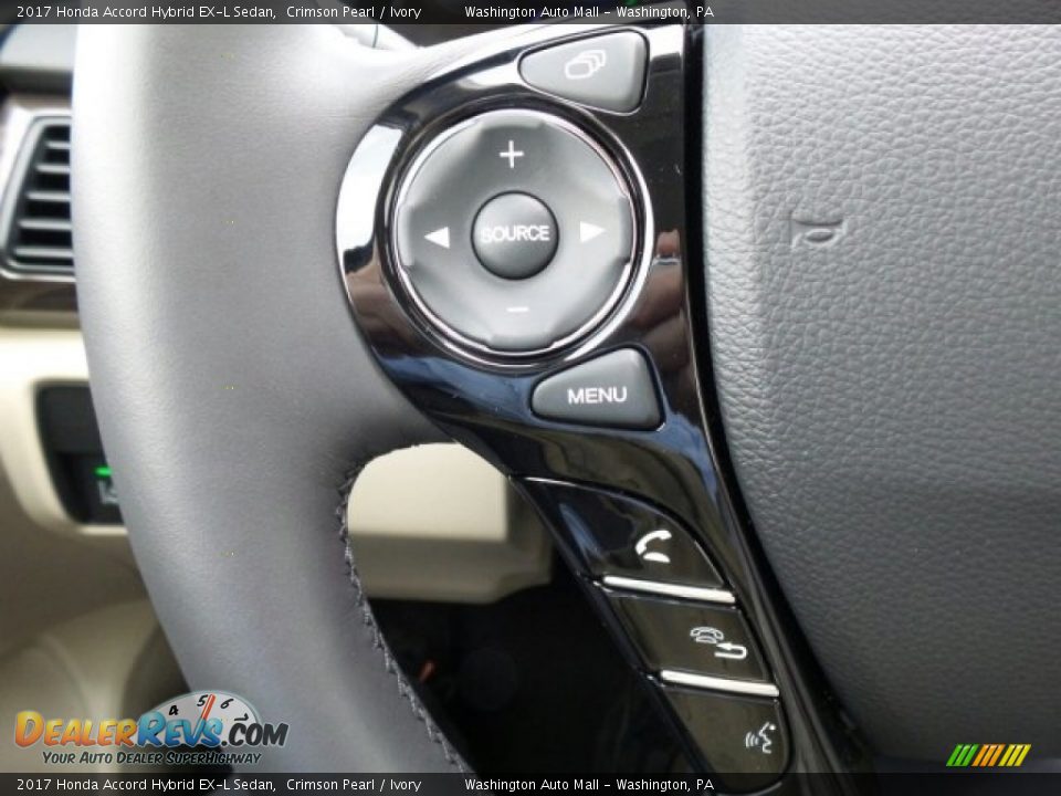 2017 Honda Accord Hybrid EX-L Sedan Crimson Pearl / Ivory Photo #24