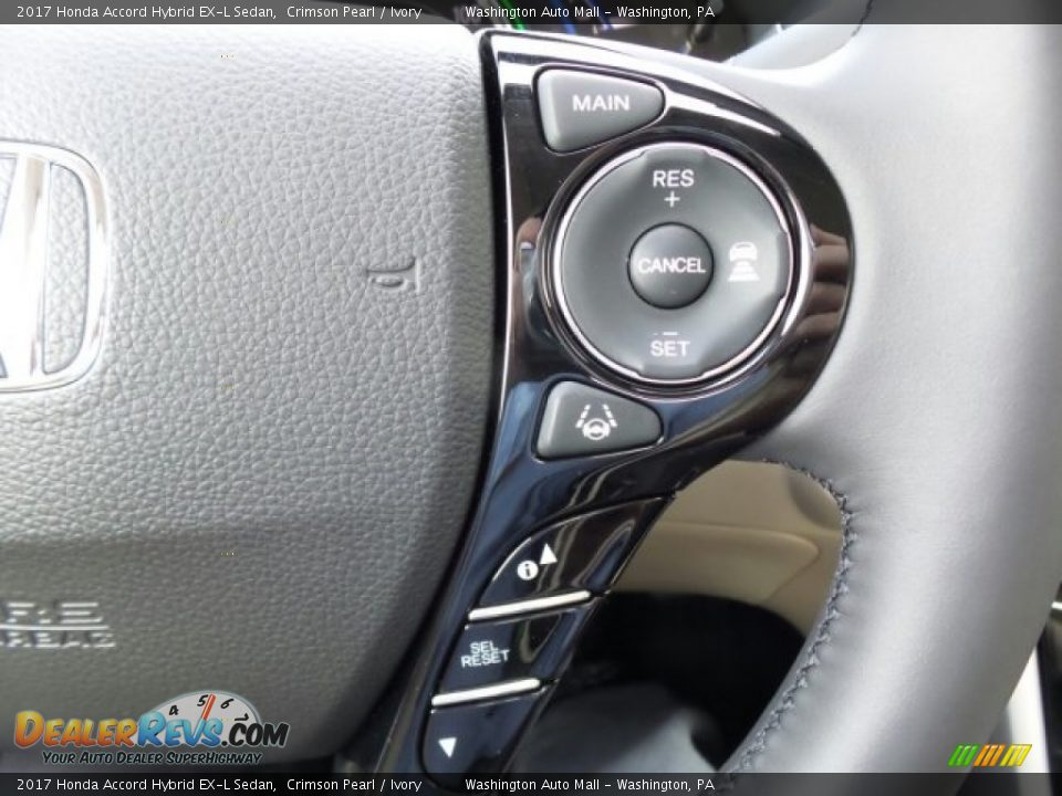 2017 Honda Accord Hybrid EX-L Sedan Crimson Pearl / Ivory Photo #26