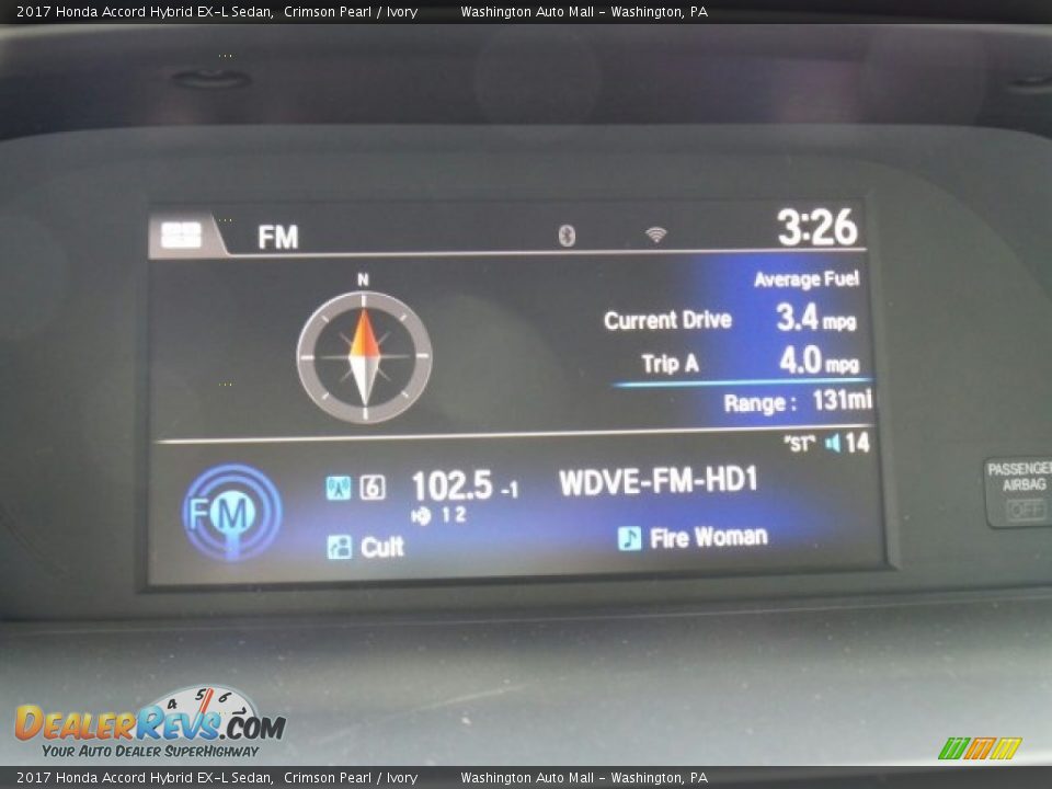 2017 Honda Accord Hybrid EX-L Sedan Crimson Pearl / Ivory Photo #28