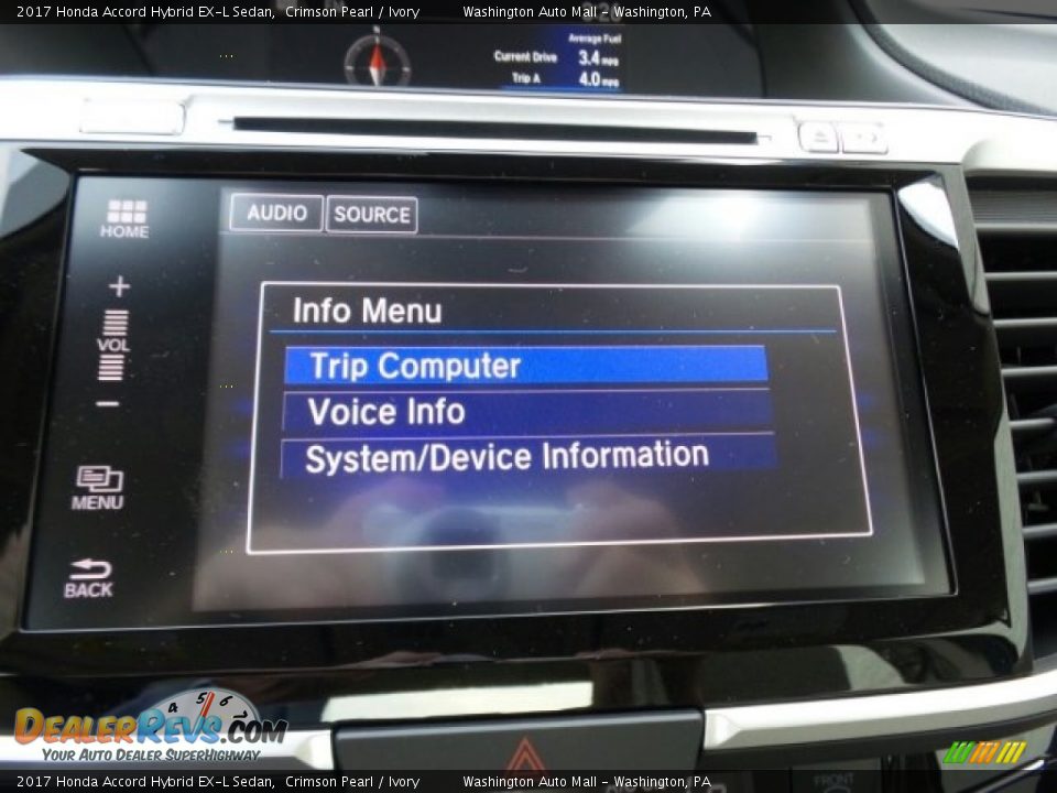 2017 Honda Accord Hybrid EX-L Sedan Crimson Pearl / Ivory Photo #30