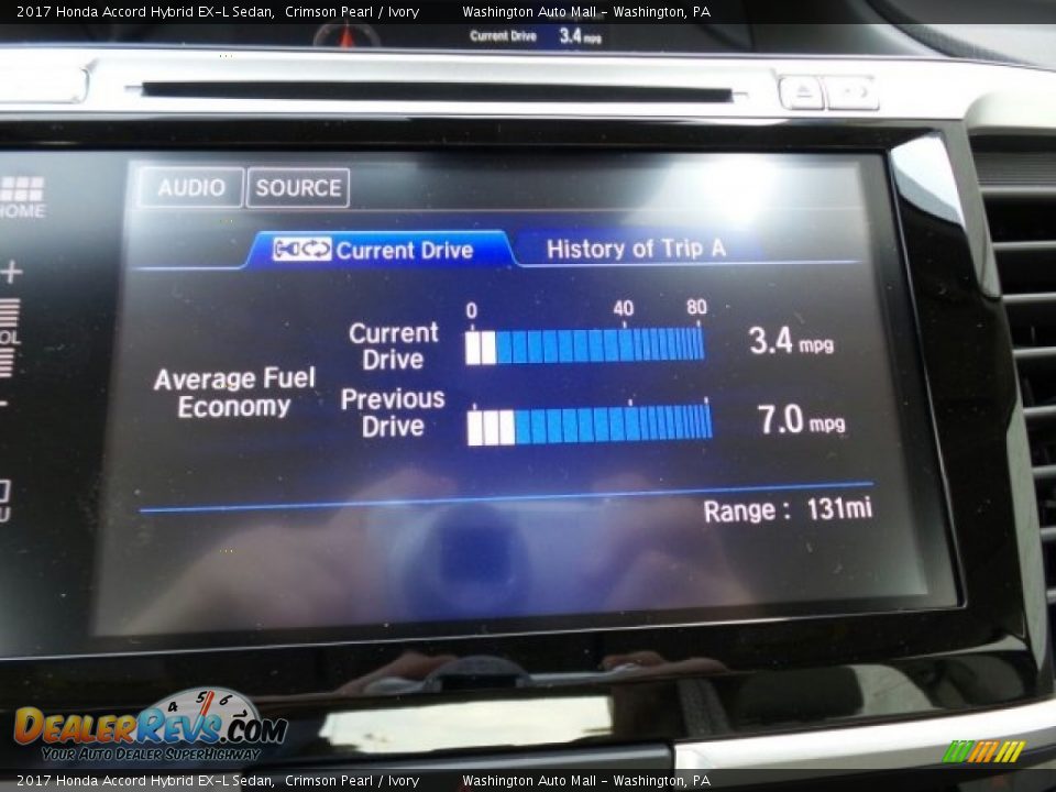 2017 Honda Accord Hybrid EX-L Sedan Crimson Pearl / Ivory Photo #31