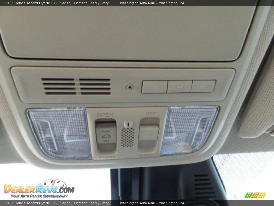 2017 Honda Accord Hybrid EX-L Sedan Crimson Pearl / Ivory Photo #36