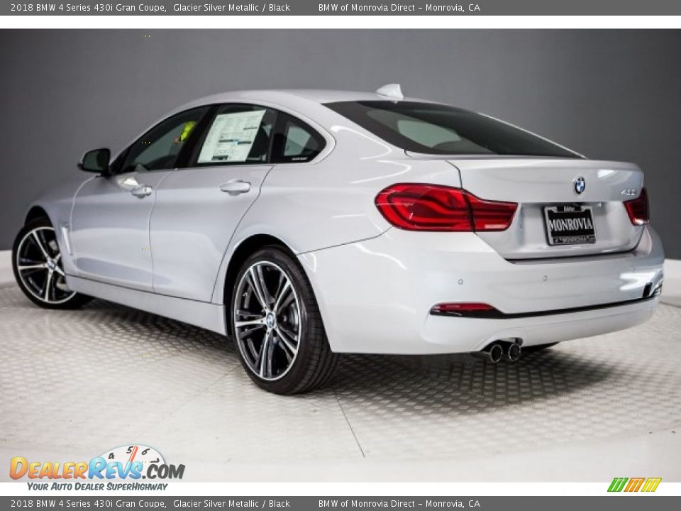 2018 BMW 4 Series 430i Gran Coupe Glacier Silver Metallic / Black Photo #3