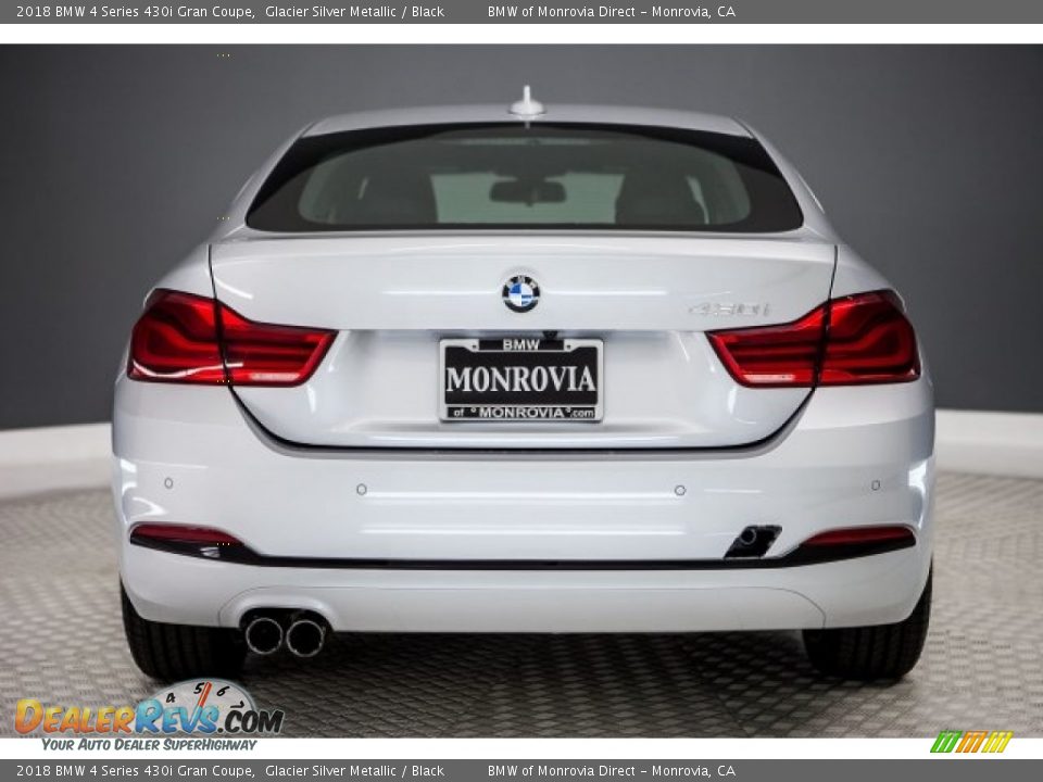2018 BMW 4 Series 430i Gran Coupe Glacier Silver Metallic / Black Photo #4