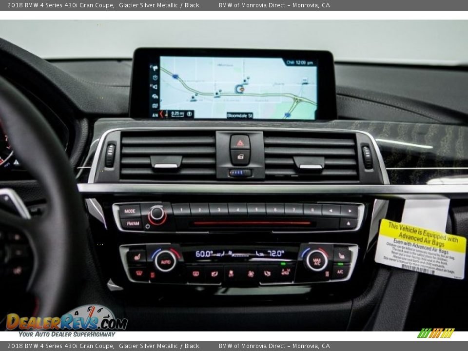 2018 BMW 4 Series 430i Gran Coupe Glacier Silver Metallic / Black Photo #6