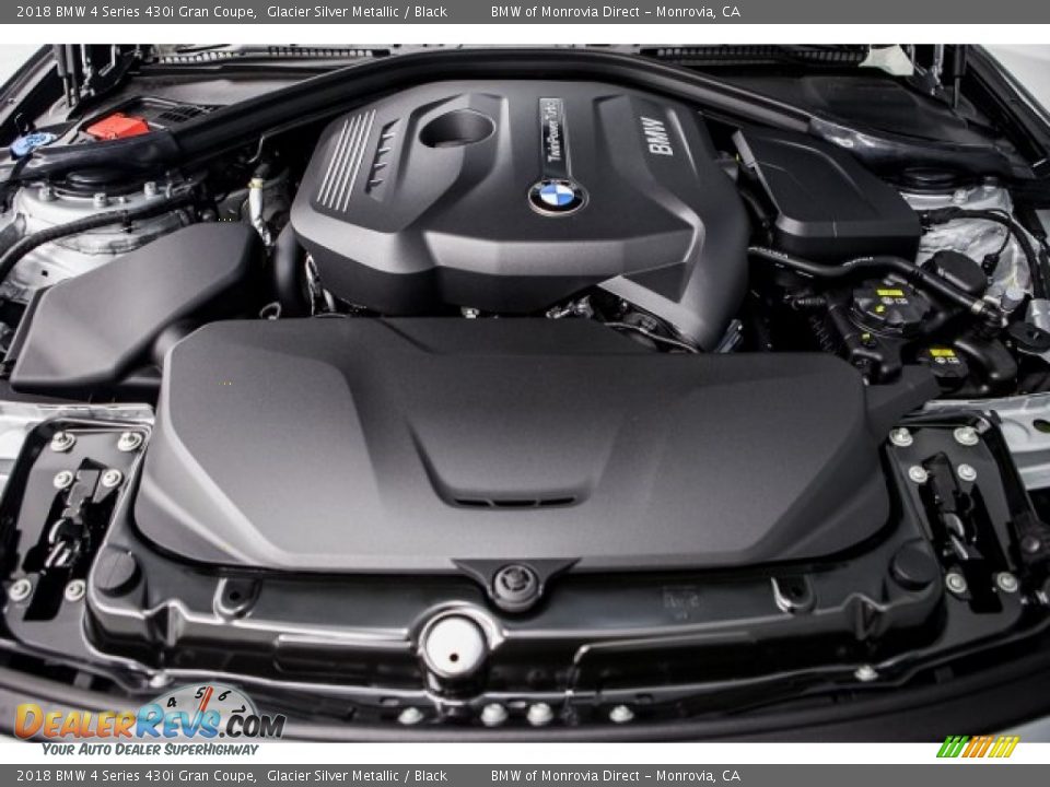 2018 BMW 4 Series 430i Gran Coupe Glacier Silver Metallic / Black Photo #8