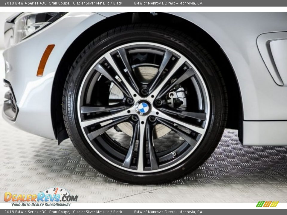 2018 BMW 4 Series 430i Gran Coupe Glacier Silver Metallic / Black Photo #9