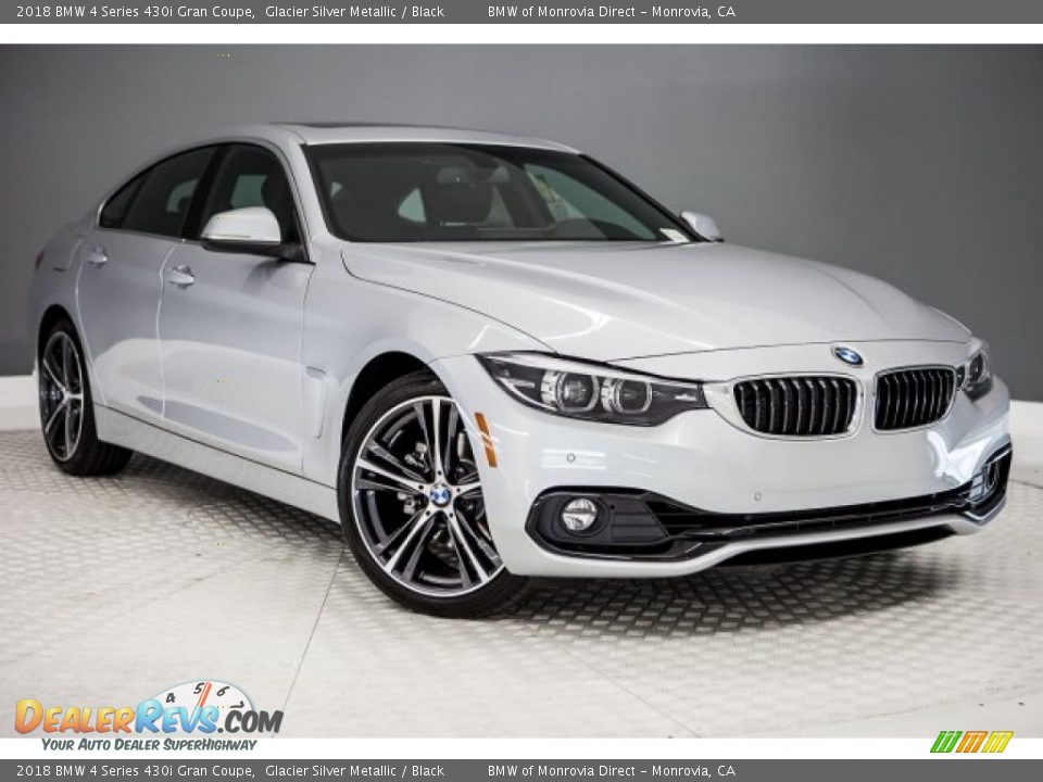 2018 BMW 4 Series 430i Gran Coupe Glacier Silver Metallic / Black Photo #12