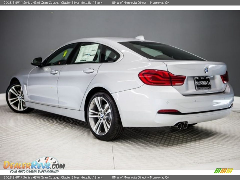 2018 BMW 4 Series 430i Gran Coupe Glacier Silver Metallic / Black Photo #3