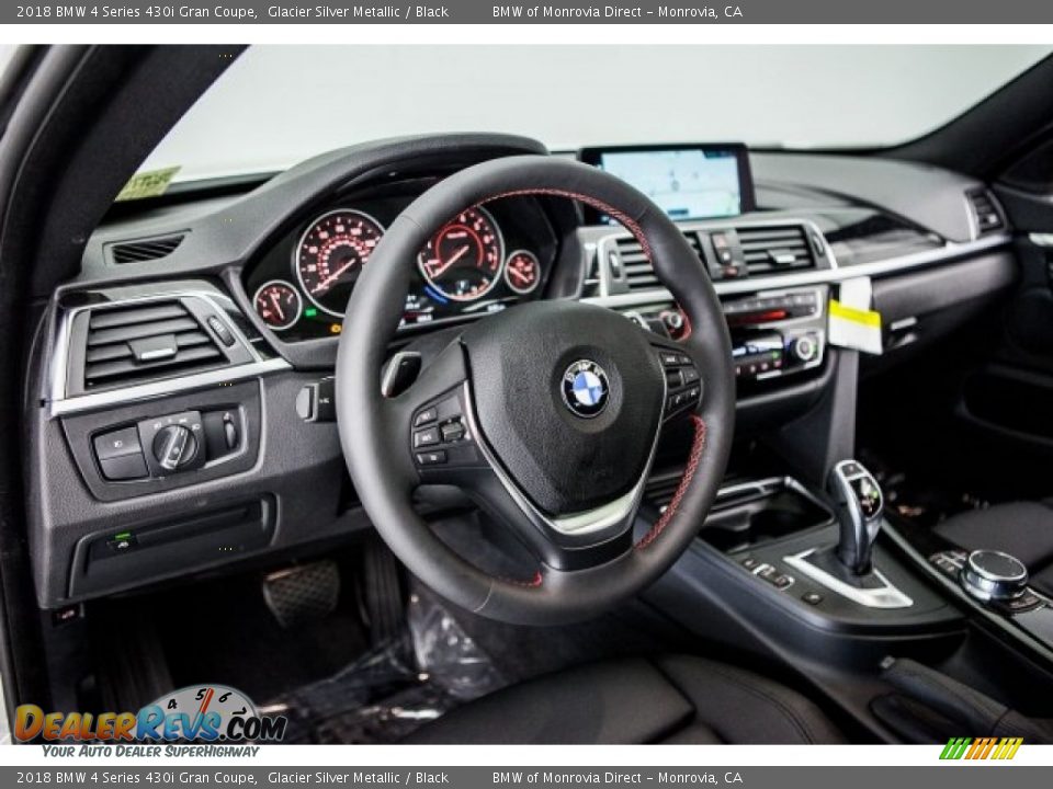 2018 BMW 4 Series 430i Gran Coupe Glacier Silver Metallic / Black Photo #5