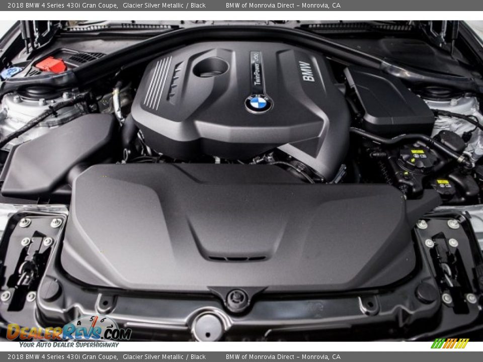 2018 BMW 4 Series 430i Gran Coupe Glacier Silver Metallic / Black Photo #8
