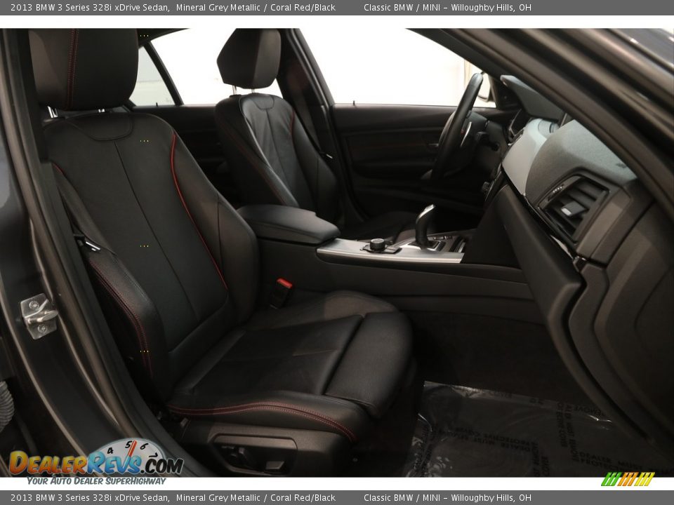 2013 BMW 3 Series 328i xDrive Sedan Mineral Grey Metallic / Coral Red/Black Photo #16