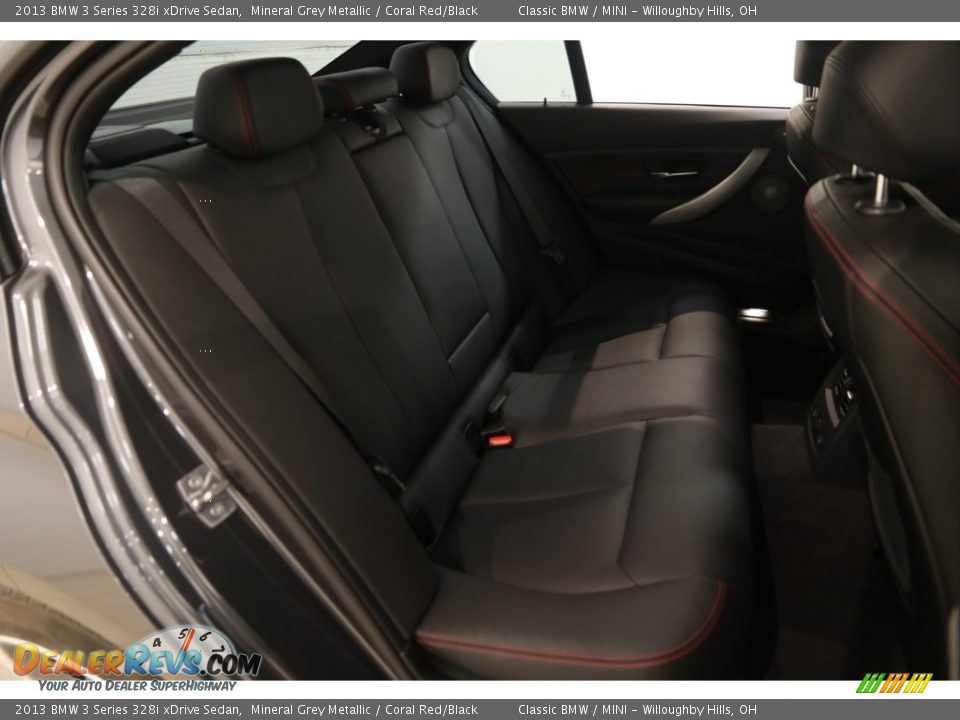 2013 BMW 3 Series 328i xDrive Sedan Mineral Grey Metallic / Coral Red/Black Photo #17