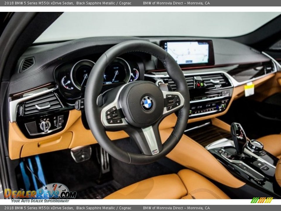 2018 BMW 5 Series M550i xDrive Sedan Black Sapphire Metallic / Cognac Photo #5