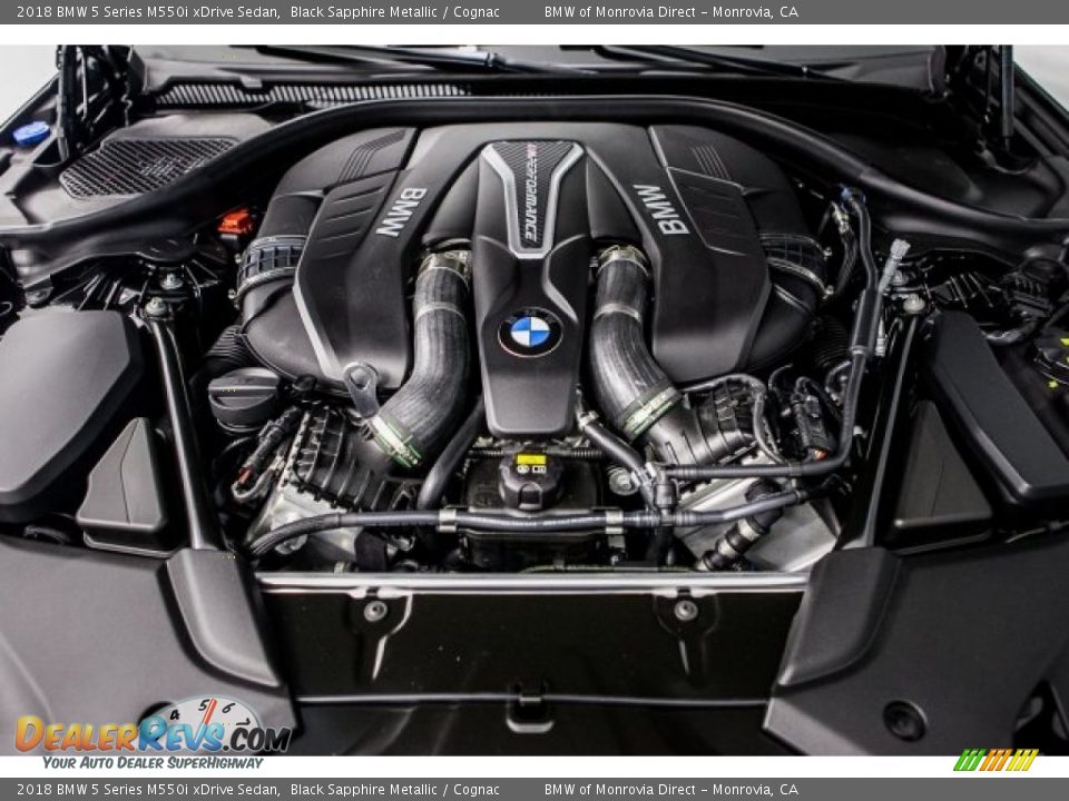 2018 BMW 5 Series M550i xDrive Sedan Black Sapphire Metallic / Cognac Photo #8
