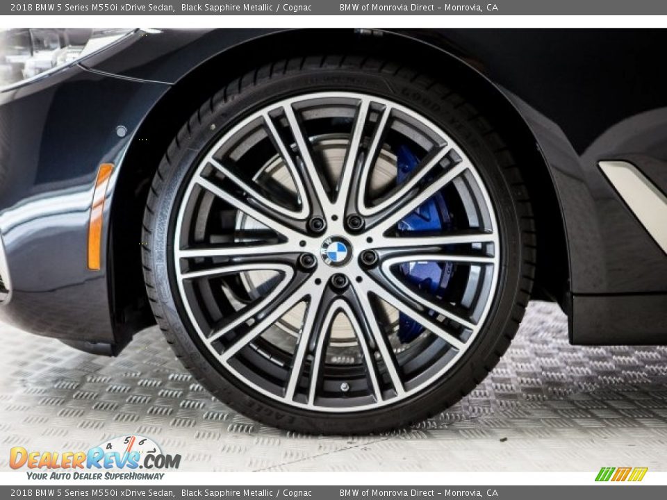 2018 BMW 5 Series M550i xDrive Sedan Black Sapphire Metallic / Cognac Photo #9