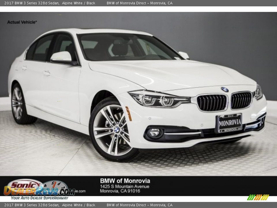 2017 BMW 3 Series 328d Sedan Alpine White / Black Photo #1
