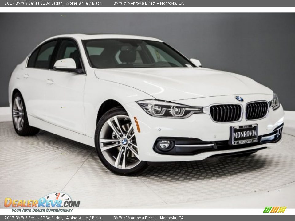 2017 BMW 3 Series 328d Sedan Alpine White / Black Photo #12