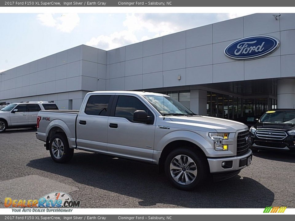 2017 Ford F150 XL SuperCrew Ingot Silver / Earth Gray Photo #1