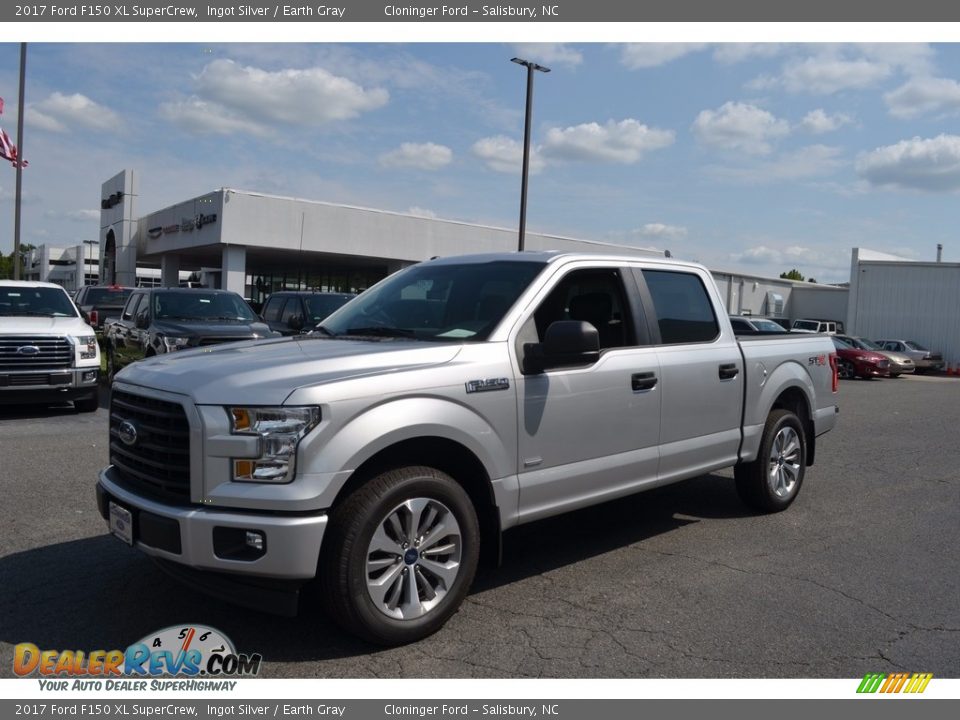 2017 Ford F150 XL SuperCrew Ingot Silver / Earth Gray Photo #3