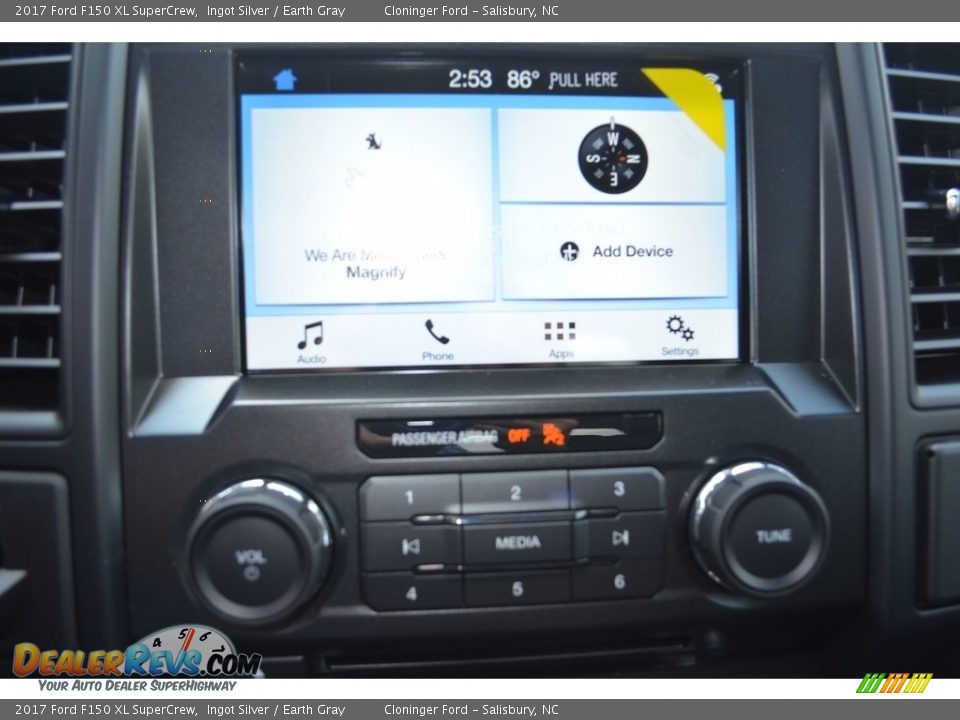 2017 Ford F150 XL SuperCrew Ingot Silver / Earth Gray Photo #11