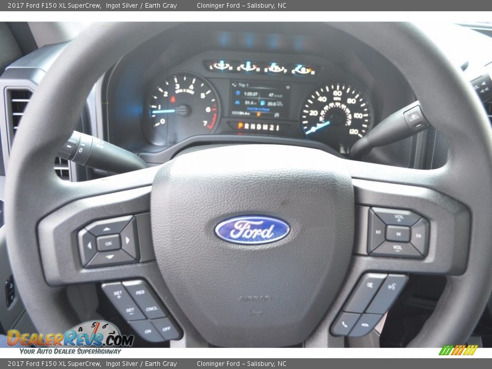 2017 Ford F150 XL SuperCrew Ingot Silver / Earth Gray Photo #16