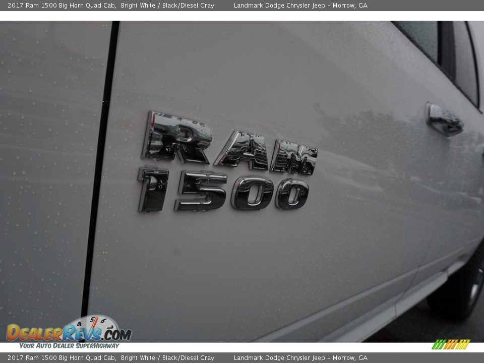 2017 Ram 1500 Big Horn Quad Cab Bright White / Black/Diesel Gray Photo #6