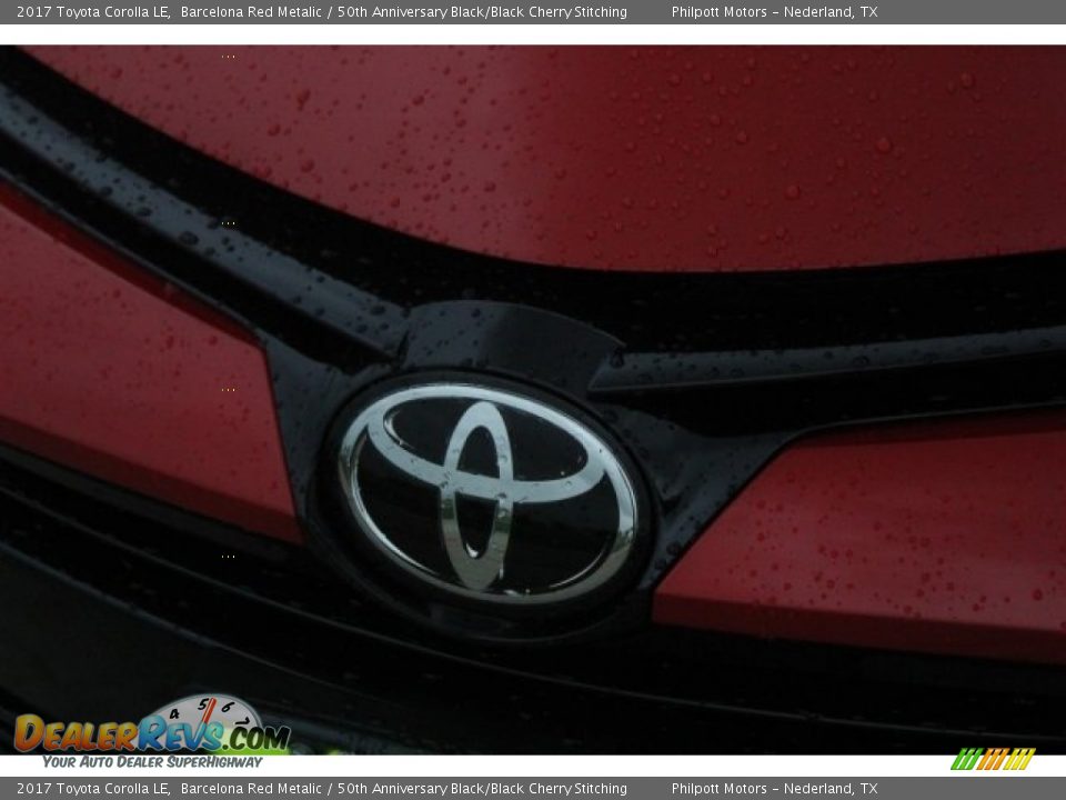 2017 Toyota Corolla LE Barcelona Red Metalic / 50th Anniversary Black/Black Cherry Stitching Photo #4