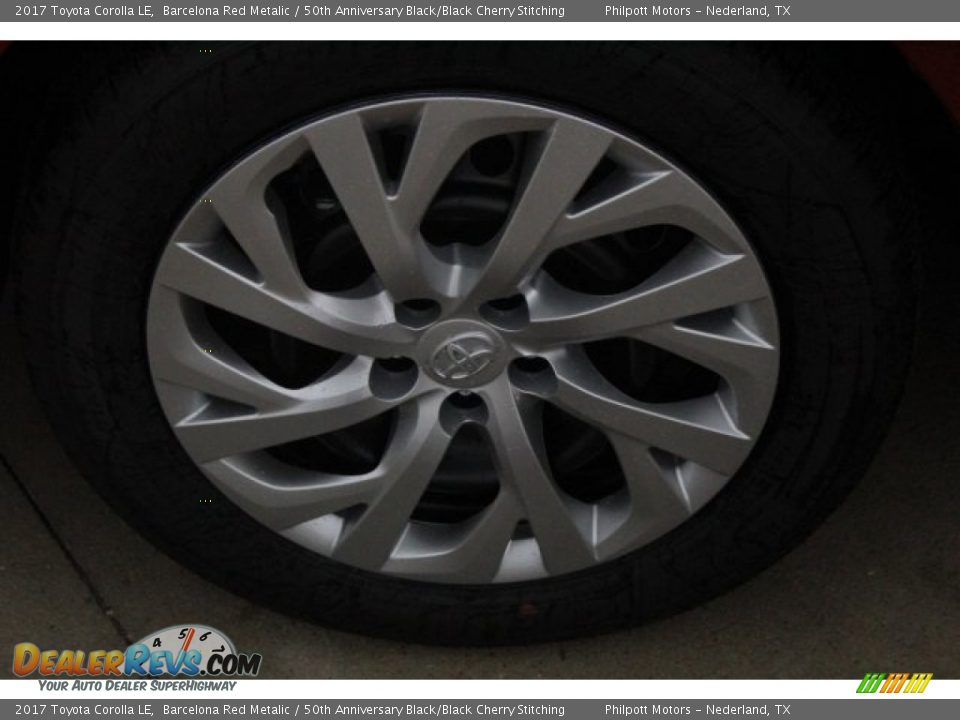 2017 Toyota Corolla LE Barcelona Red Metalic / 50th Anniversary Black/Black Cherry Stitching Photo #5