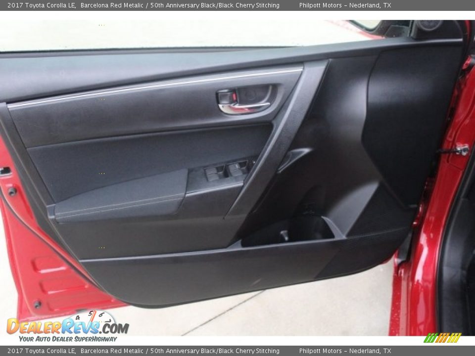 2017 Toyota Corolla LE Barcelona Red Metalic / 50th Anniversary Black/Black Cherry Stitching Photo #8