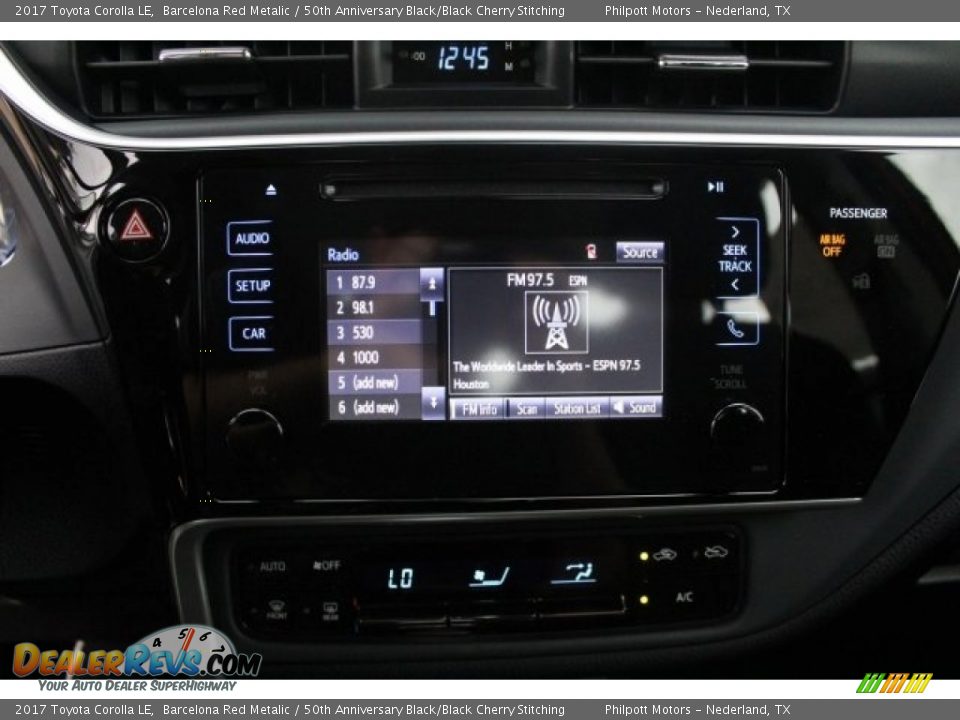 2017 Toyota Corolla LE Barcelona Red Metalic / 50th Anniversary Black/Black Cherry Stitching Photo #13