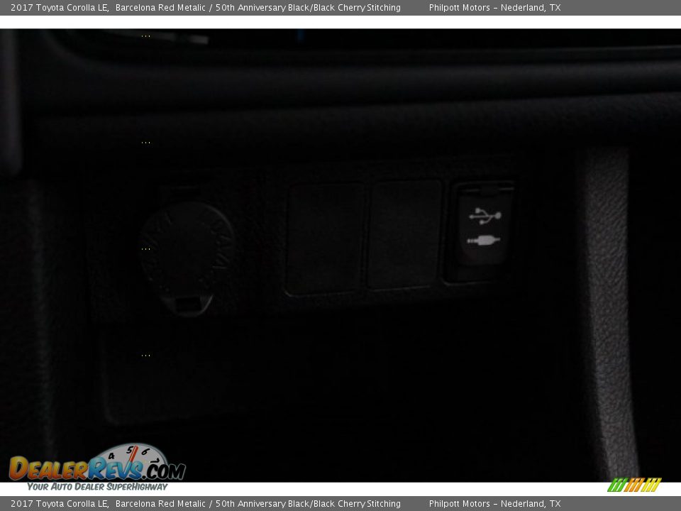 2017 Toyota Corolla LE Barcelona Red Metalic / 50th Anniversary Black/Black Cherry Stitching Photo #14