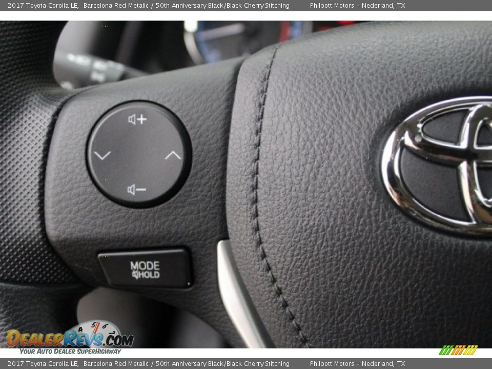 2017 Toyota Corolla LE Barcelona Red Metalic / 50th Anniversary Black/Black Cherry Stitching Photo #15